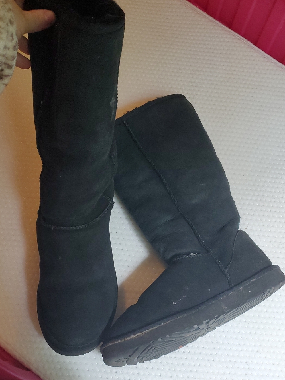 UGG Black Tall Classic Shearling-Lined Boots